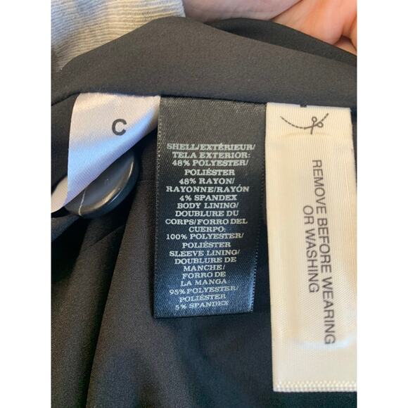 Ann Taylor Women's Blazer Coat Long Sleeve Front Button Black Size 2 - Picture 4 of 5